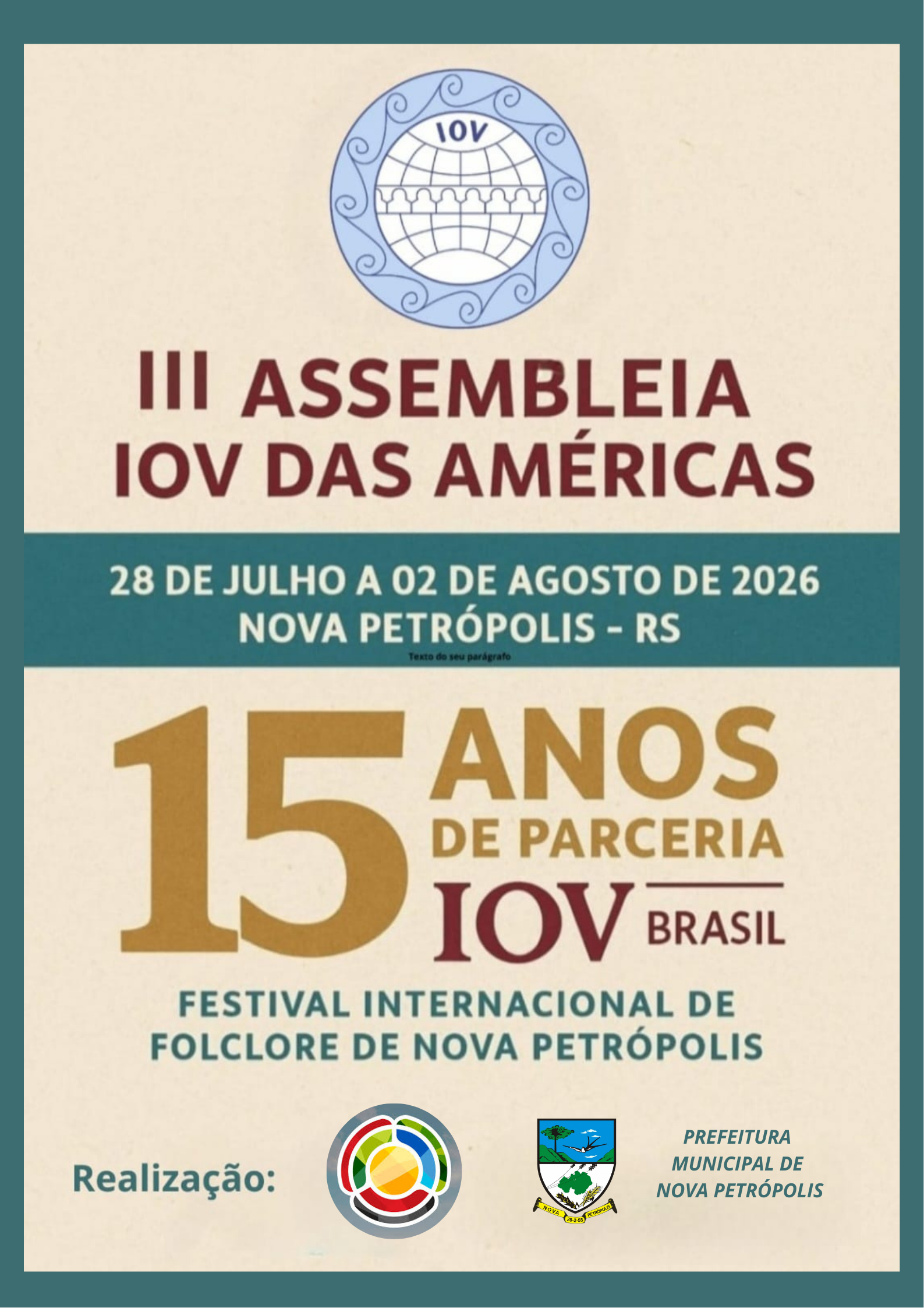 III Assembleia e Conferência Científica  IOV das Américas – 2026